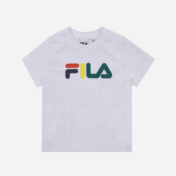 Camisetas Fila Menina Branco - Fila Colorful Crew Neck S/S En Portugal,BWON-94760